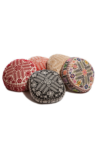 Desert Animal Embroidered Round Pillow