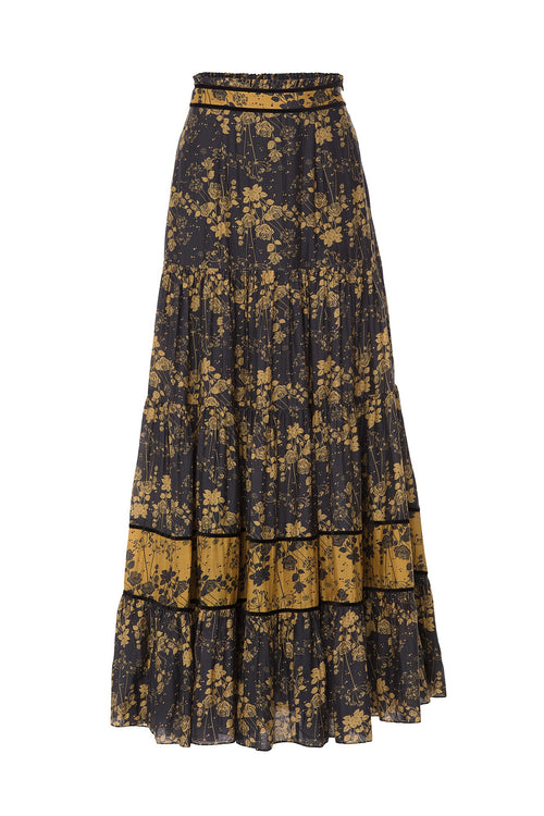 Carolina K Catalina Skirt Tumeric Roses