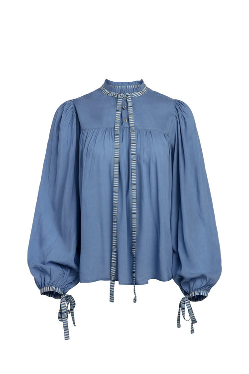 Carolina K Vicki Blouse in Allure Blue