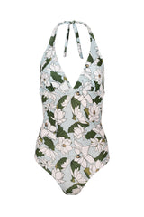 Carolina K Leticia One Piece Lotus Flower Blue