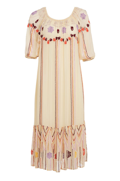 Carolina K Charo Dress in Cream