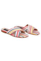 Carolina K Cross Sandal in Multi Triangles