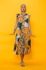 Carolina K Barbarella Dress Lotus Flower Yellow