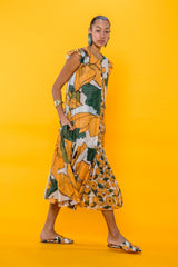 Carolina K Barbarella Dress Lotus Flower Yellow