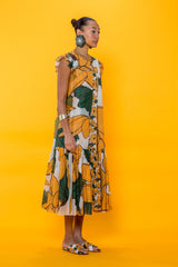 Carolina K Barbarella Dress Lotus Flower Yellow