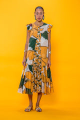 Carolina K Barbarella Dress Lotus Flower Yellow