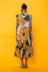 Carolina K Barbarella Dress Lotus Flower Yellow
