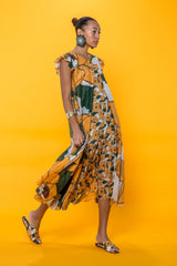 Carolina K Barbarella Dress Lotus Flower Yellow