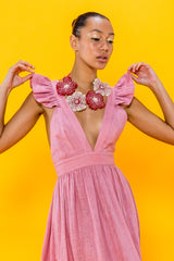 Carolina K Huichol Flowers Necklace