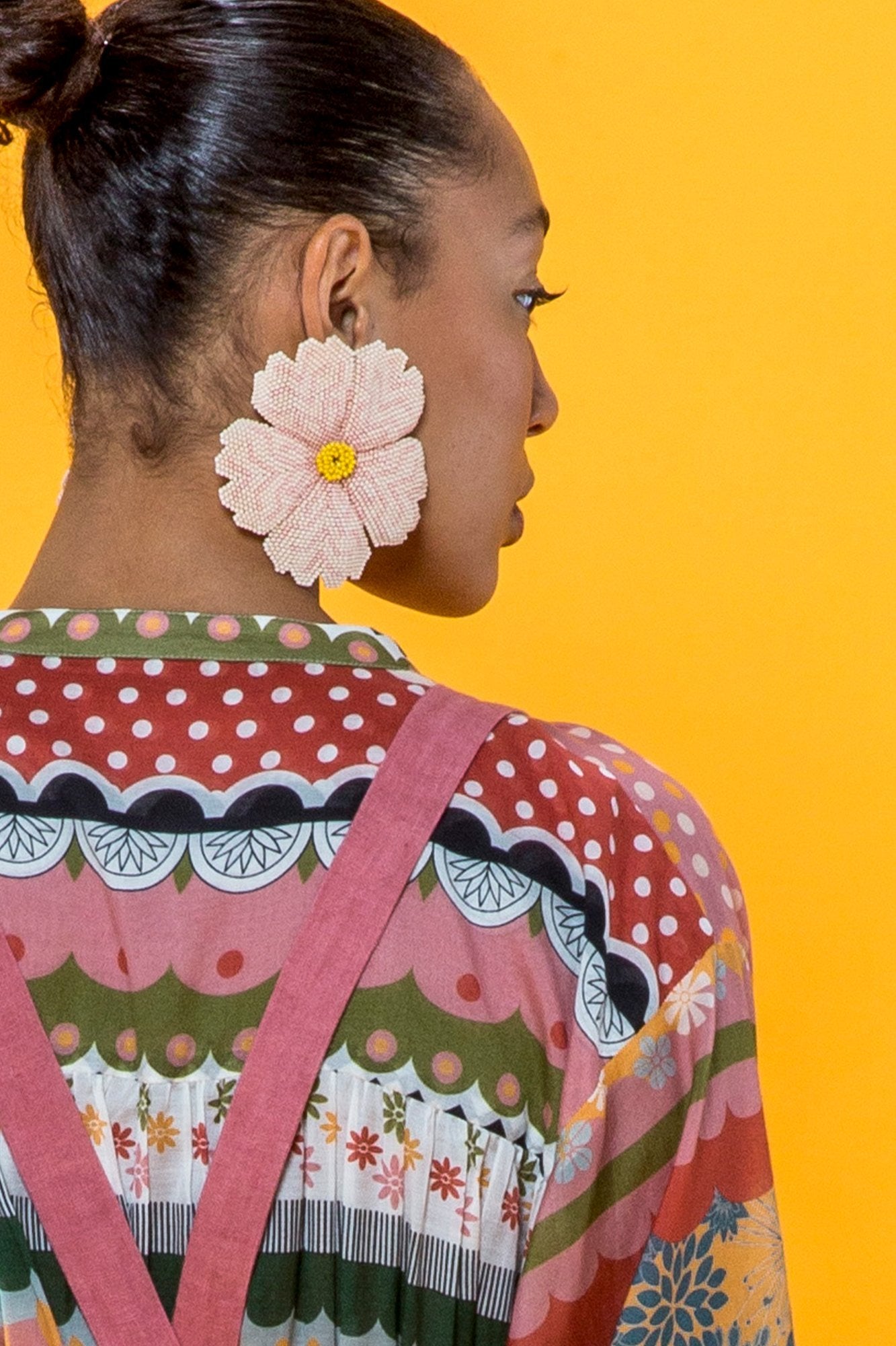 Carolina K Huichol Earrings in Cream
