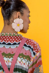 Carolina K Huichol Earrings in Cream
