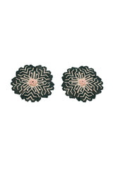 Carolina K Huichol Earrings in Green