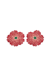 Carolina K Huichol Earrings in Red
