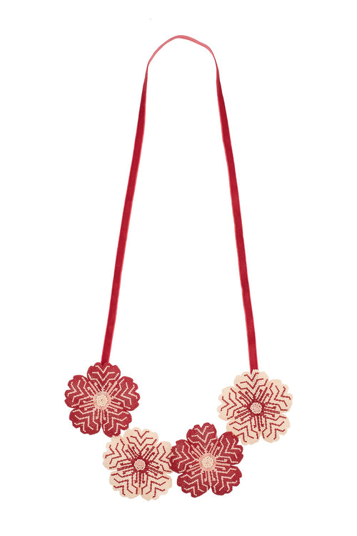 Carolina K Huichol Flowers Necklace