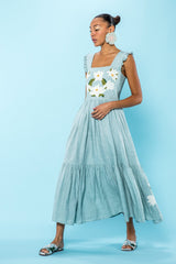 Carolina K Kuna Dress Sky Gray