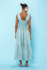 Carolina K Kuna Dress Sky Gray