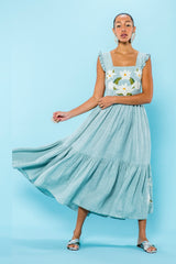 Carolina K Kuna Dress Sky Gray