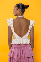 Carolina K Peasant Top Off White