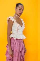 Carolina K Peasant Top Off White