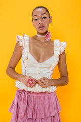 Carolina K Peasant Top Off White