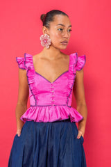 Carolina K Peasant Top Pink