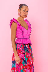 Carolina K Peasant Top Pink