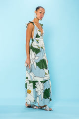 Carolina K Penelope Dress in Lotus Flower Blue