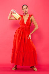 Carolina K Penelope Dress in Red