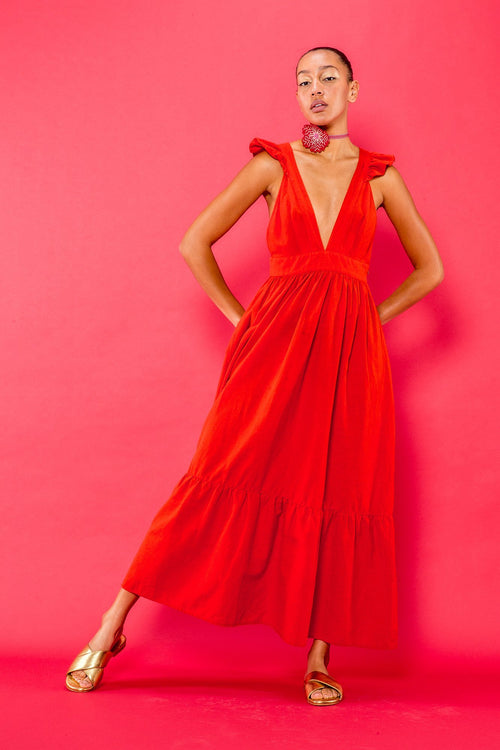 Carolina K Penelope Dress in Red