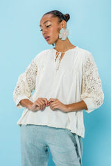 Carolina K San Juan Blouse in Cream