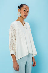Carolina K San Juan Blouse in Cream
