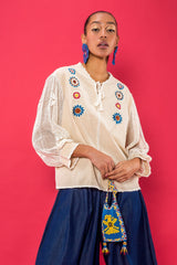 Carolina K San Juan Blouse in Flower Power