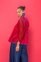 Carolina K San Juan Blouse in Red
