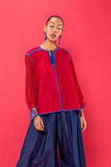 Carolina K San Juan Blouse in Red