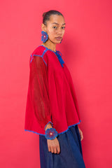 Carolina K San Juan Blouse in Red