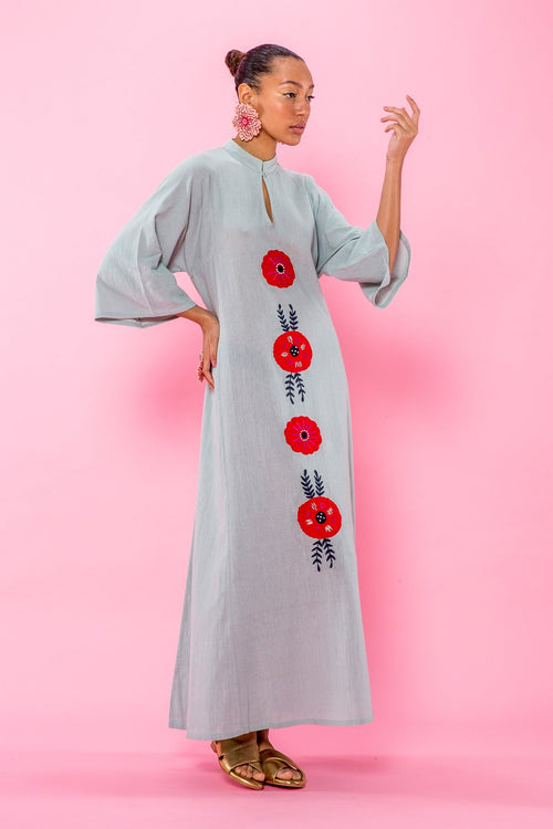 Carolina K Saturday Kaftan in Sky Gray