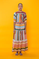 Carolina K Tarahumara Dress in Multi Stripe
