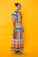 Carolina K Tarahumara Dress in Multi Stripe