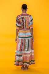 Carolina K Tarahumara Dress in Multi Stripe