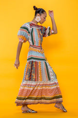 Carolina K Tarahumara Dress in Multi Stripe