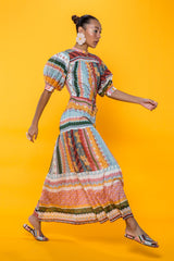 Carolina K Tarahumara Dress in Multi Stripe
