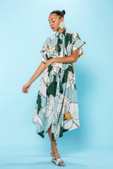 Carolina K Valerie Kaftan in Lotus Flower Blue