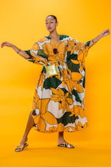 Carolina K Xim Kaftan in Lotus Flower Yellow