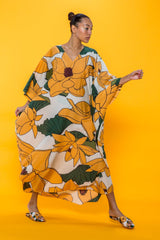 Carolina K Xim Kaftan in Lotus Flower Yellow