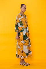 Carolina K Xim Kaftan in Lotus Flower Yellow