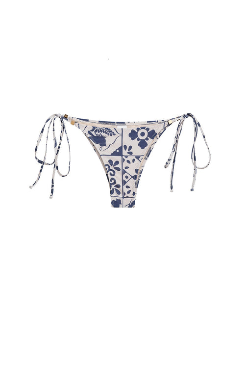 Carolina K Gabriela Bikini Bottom in Terracotta Tile Blue