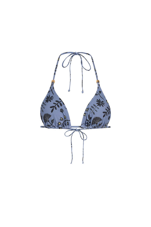 Carolina K Gabriela Bikini Top in Blue Tea Flowers