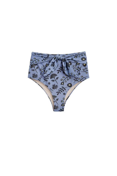 Carolina K Iris Bikini Bottom in Blue Tea Flowers