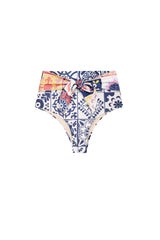 Carolina K Iris Bikini Bottom in Terracotta Tile Blue