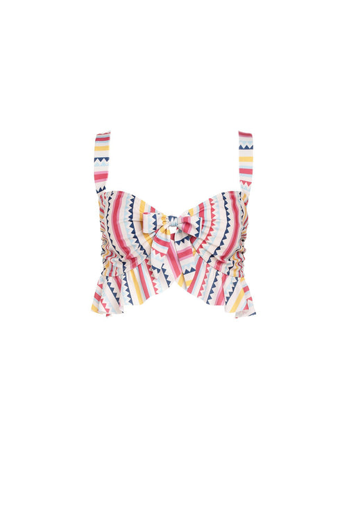 Carolina K Jenni Bikini Top in Multi Triangles